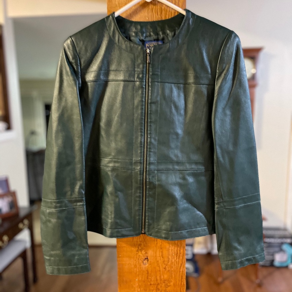 Green Leather Pendleton Jacket
